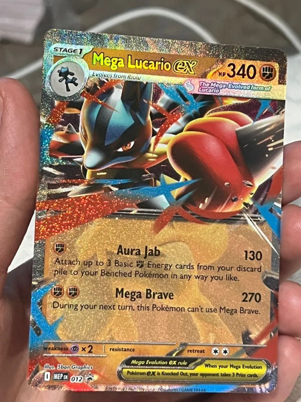 QUALIDADE N (NOVA-MINT) Mega Lucario ex (012/?) SEM DEFEITOS