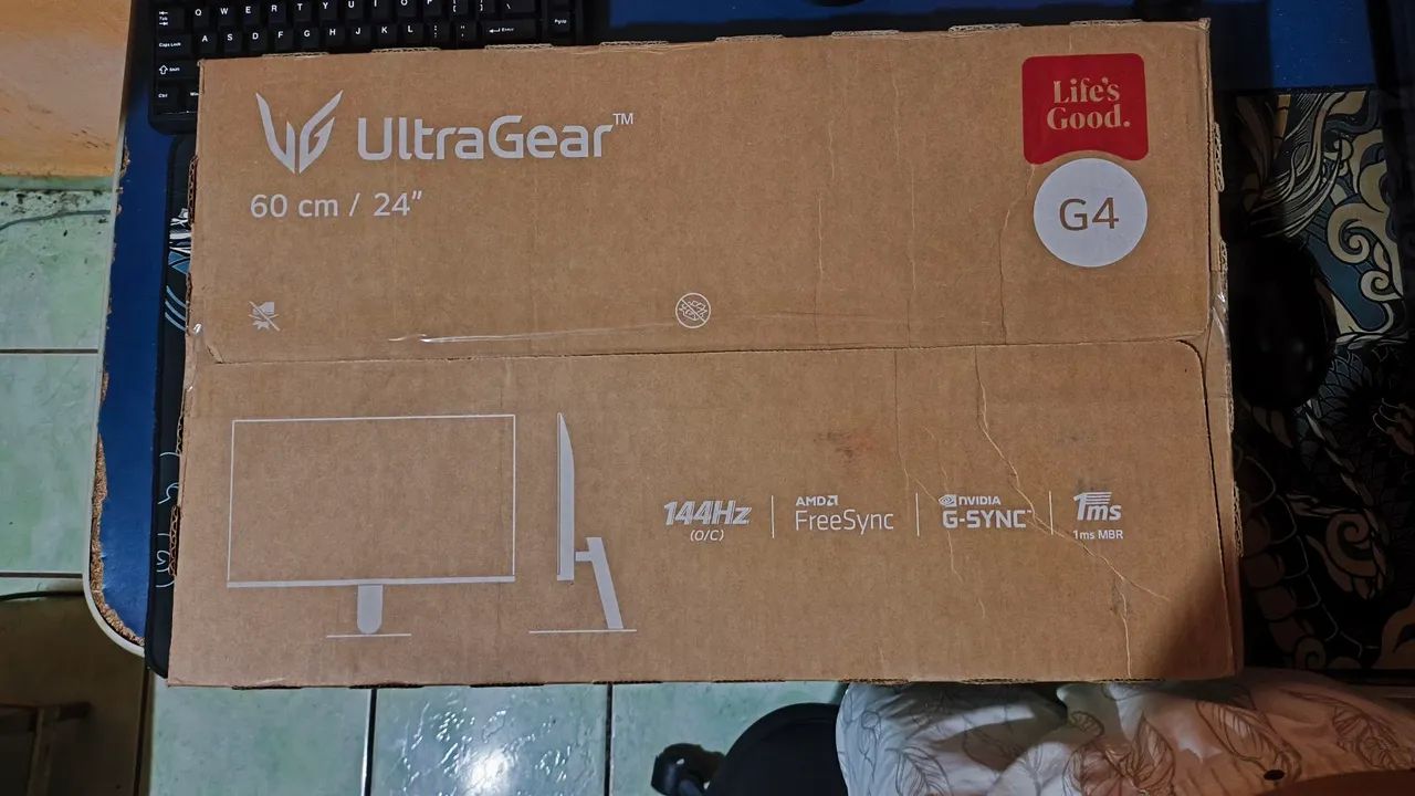 Monitor Lg Ultragear 144hz, 24 polegadas(LACRADO)
