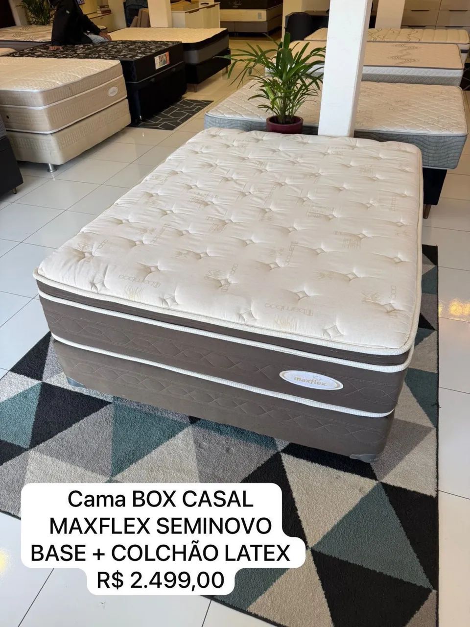Colchão de casal MAXFLEX LÁTEX SEMINOVO - Entrego! 