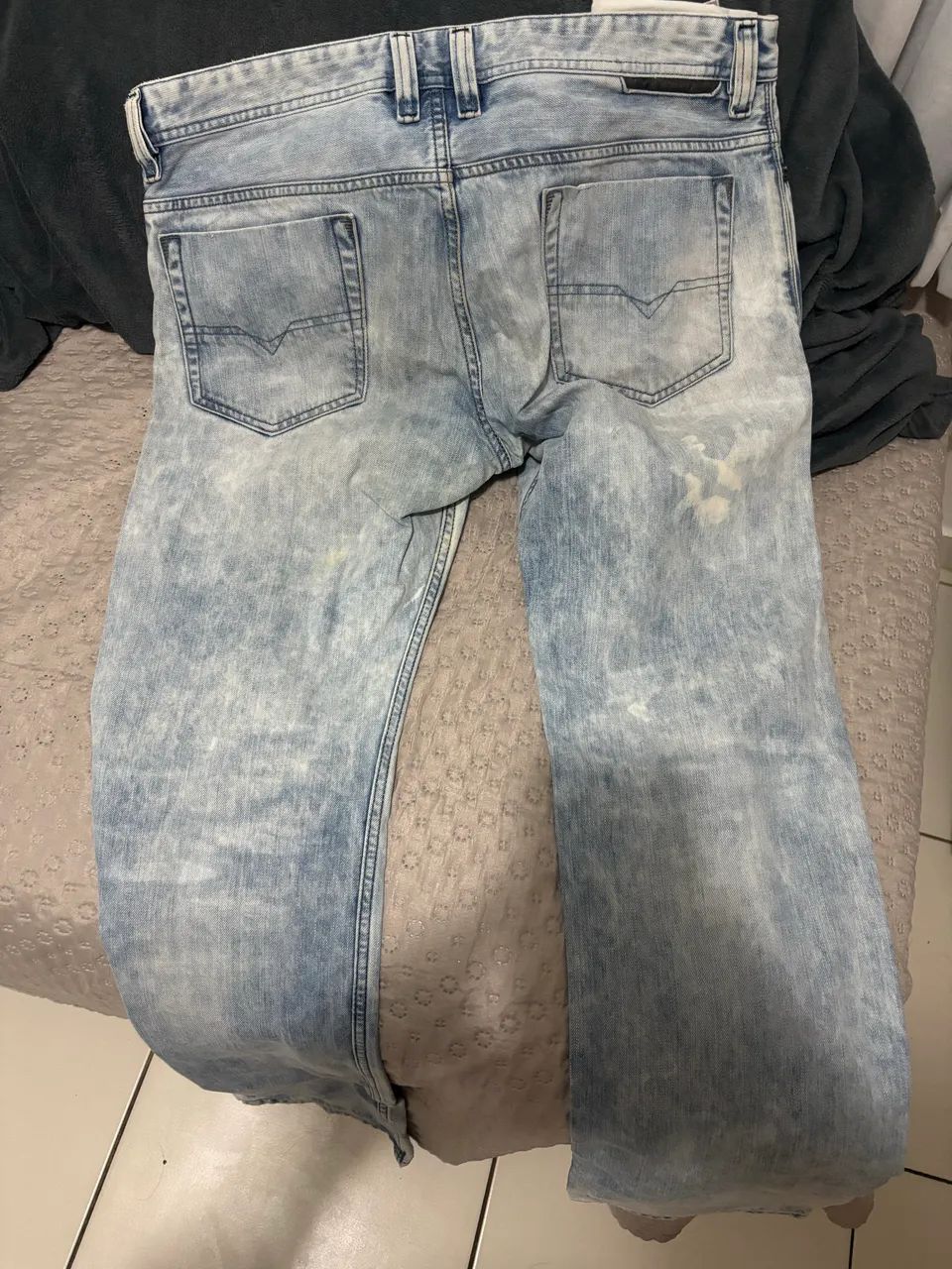 Calça Jeans Diesel Original - Modelagem Slim Reta (Tam 44/46)