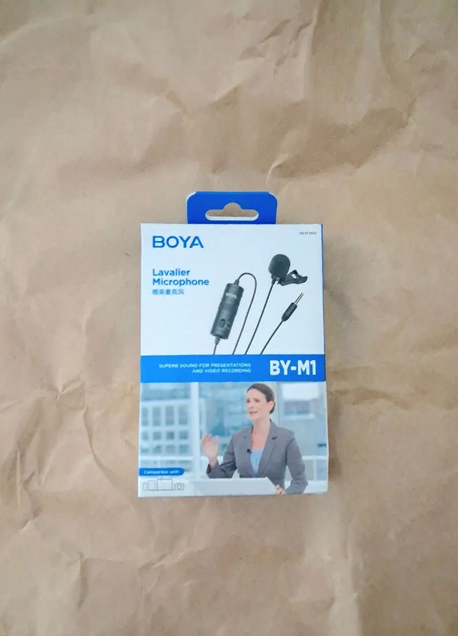 Microfone Boya com fio