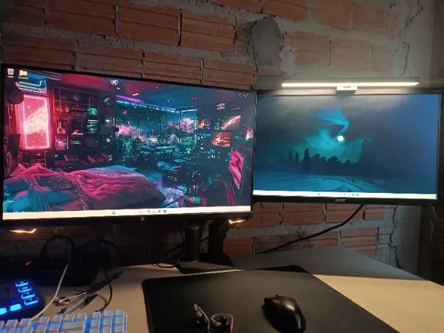 2 MONITORES COM SUPORTE DUPLO - Foto 2