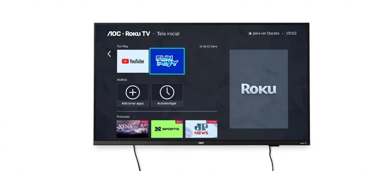 Vende-se tv 43 polegadas seminova .Aoc.  roku  tv smart - Foto 2