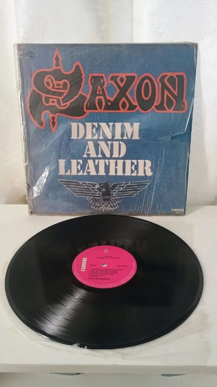 Disco Vinil Saxon Denin and Leather 1983