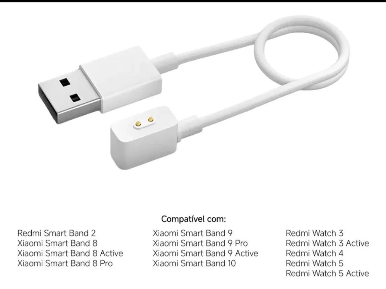 Cabo carregador magnético para Smartwatch xiaomi