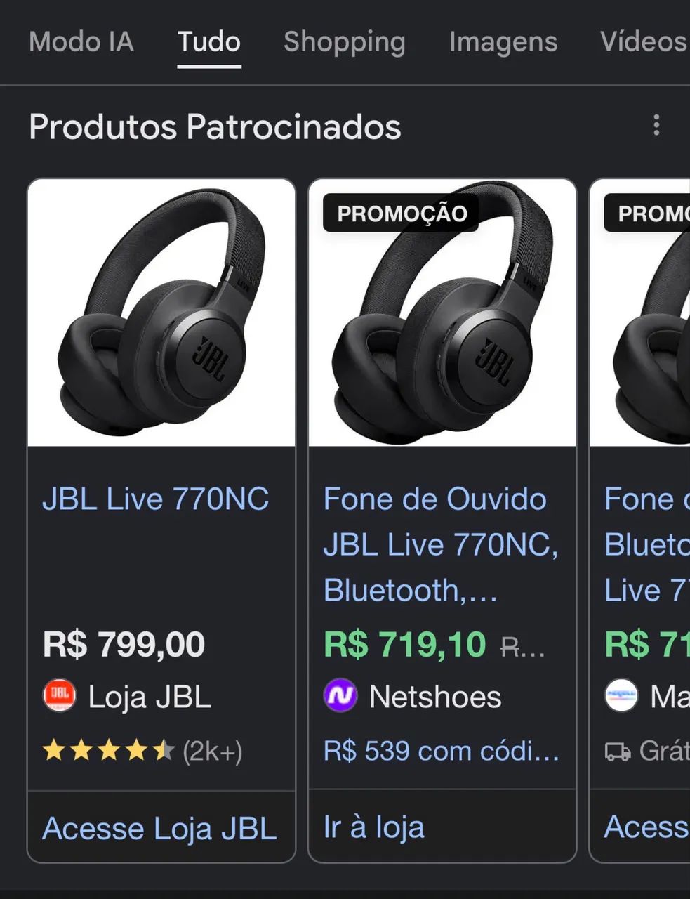 Fone de ouvido JBL live770 NC - Foto 5