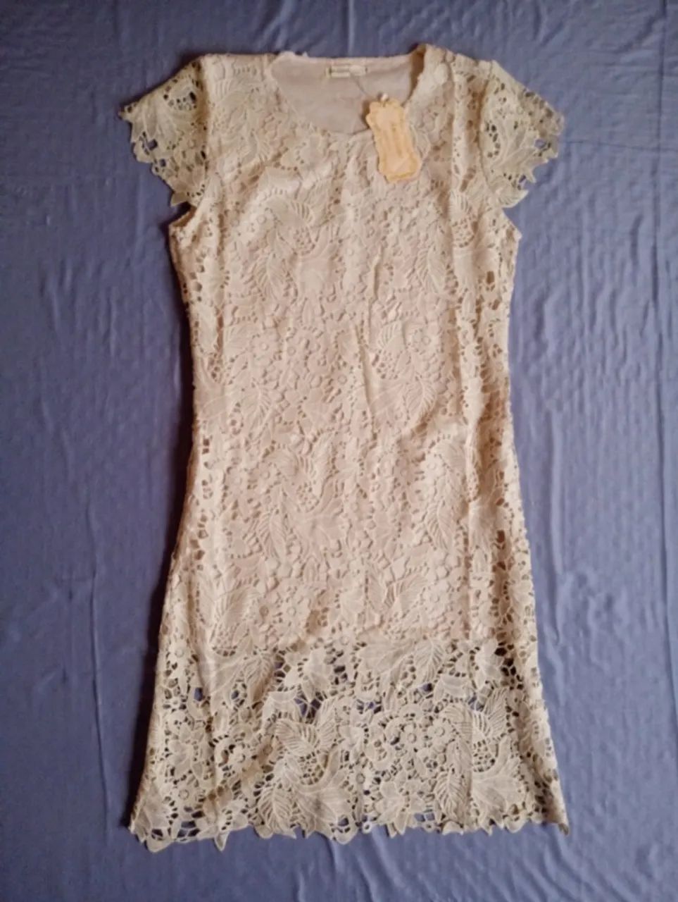 Vestido de Renda Bege - Novo - Foto 2