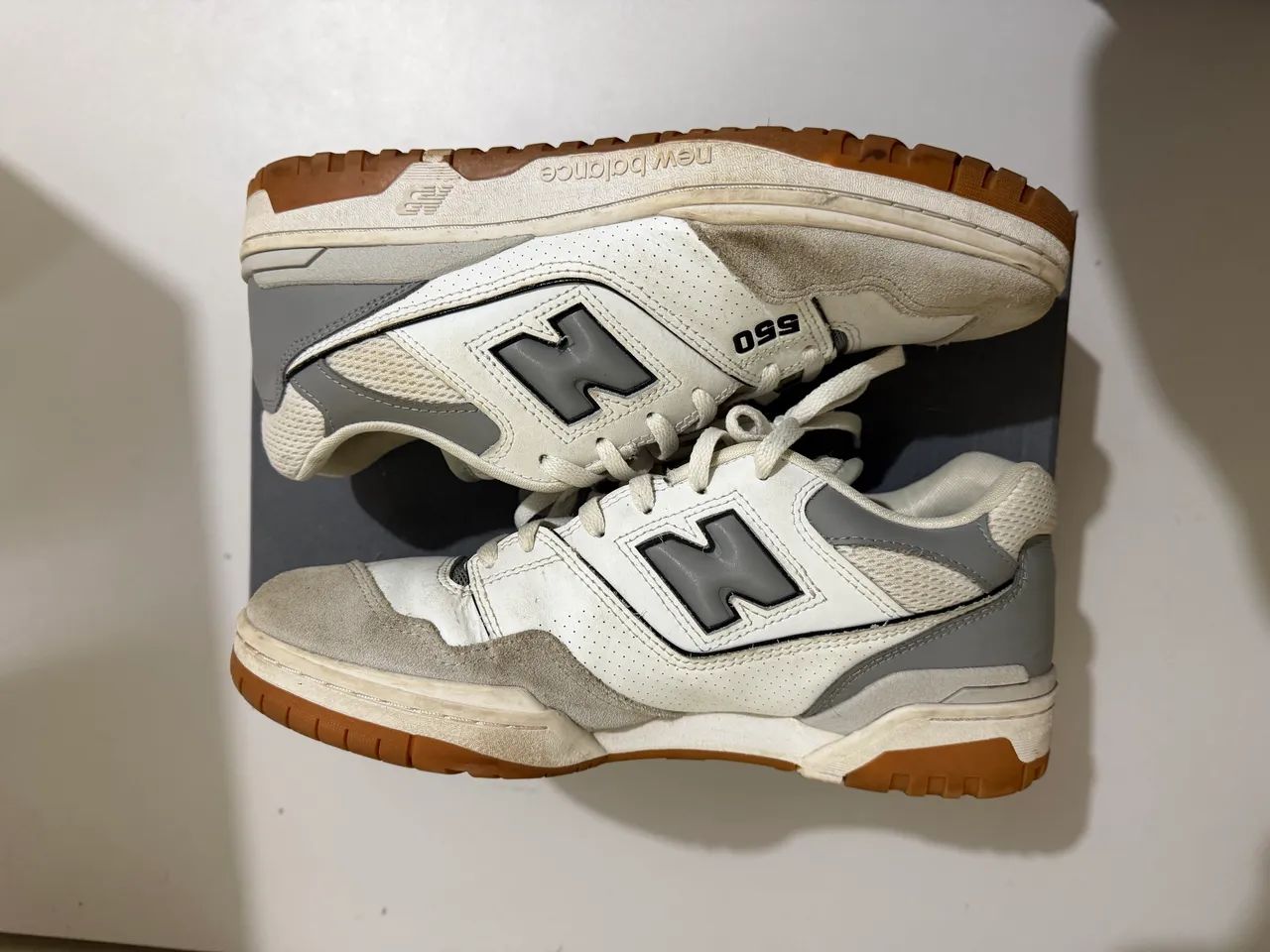 Tênis NB 550 white + slate grey