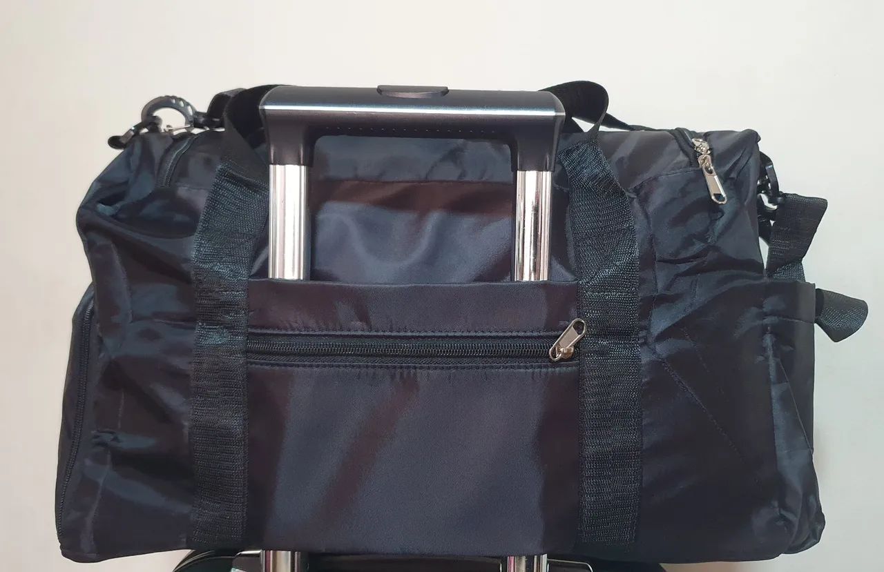 Bolsa mala de viagem impermeável preta - Foto 3