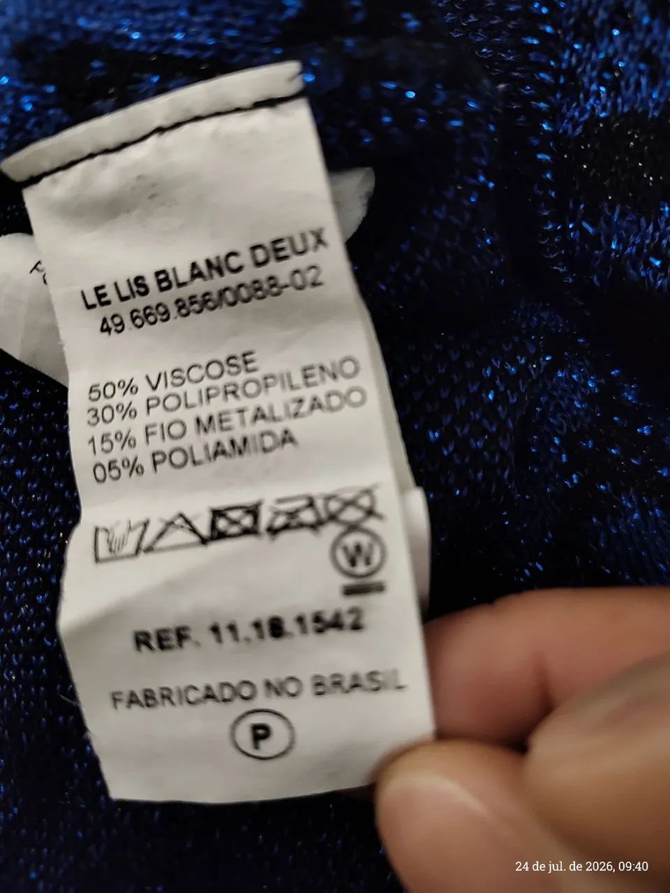 Blusa Le Lis Blanc azul/preto - Foto 3