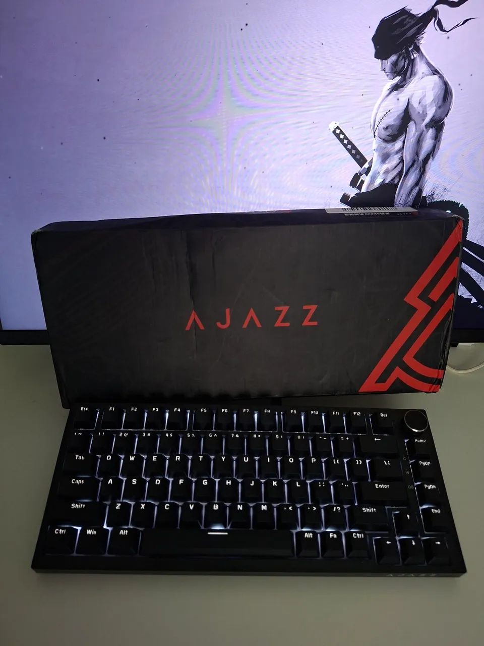 Teclado Mecânico Ajazz AK820 75% com Knob - Switch Red - Foto 5