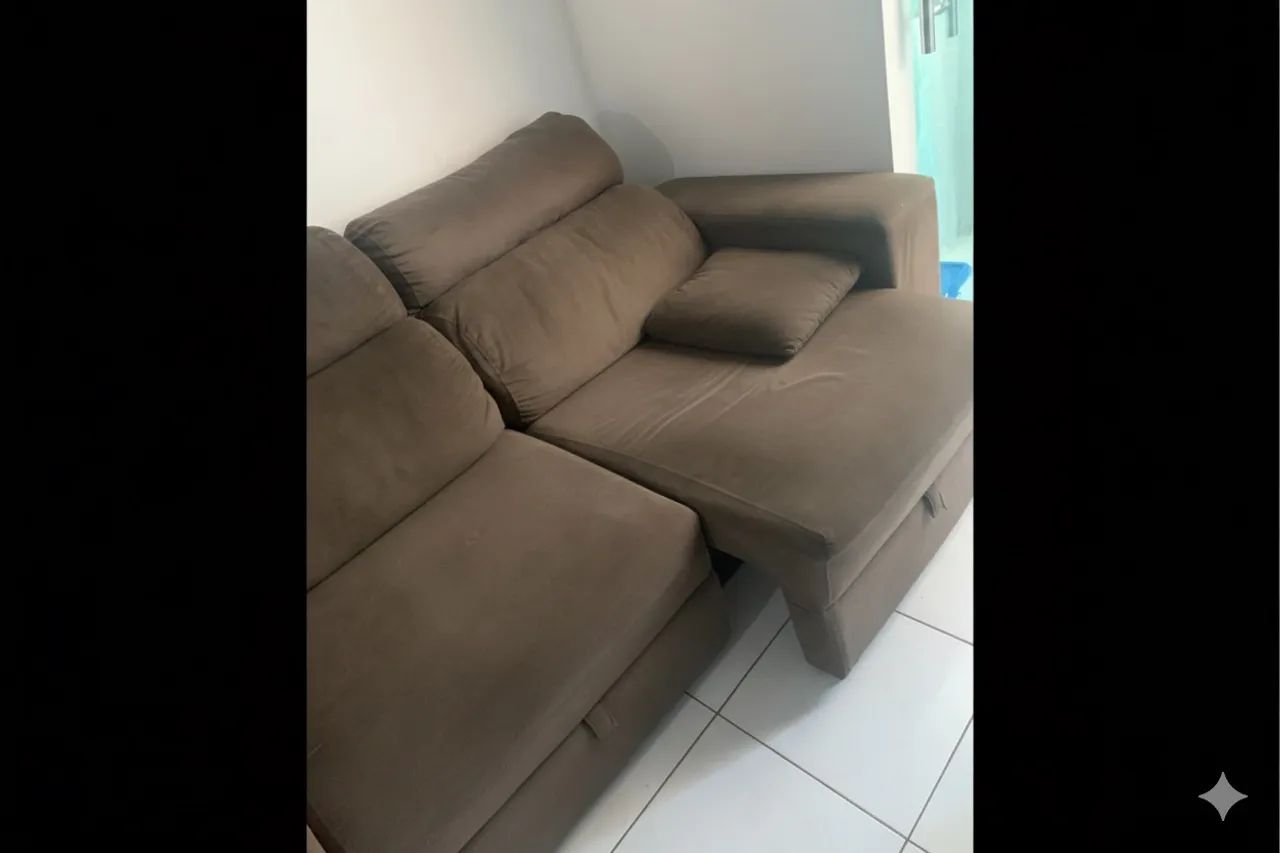 3-Seater Reclining and Pull-Out Sofa – Brown65204302873601120