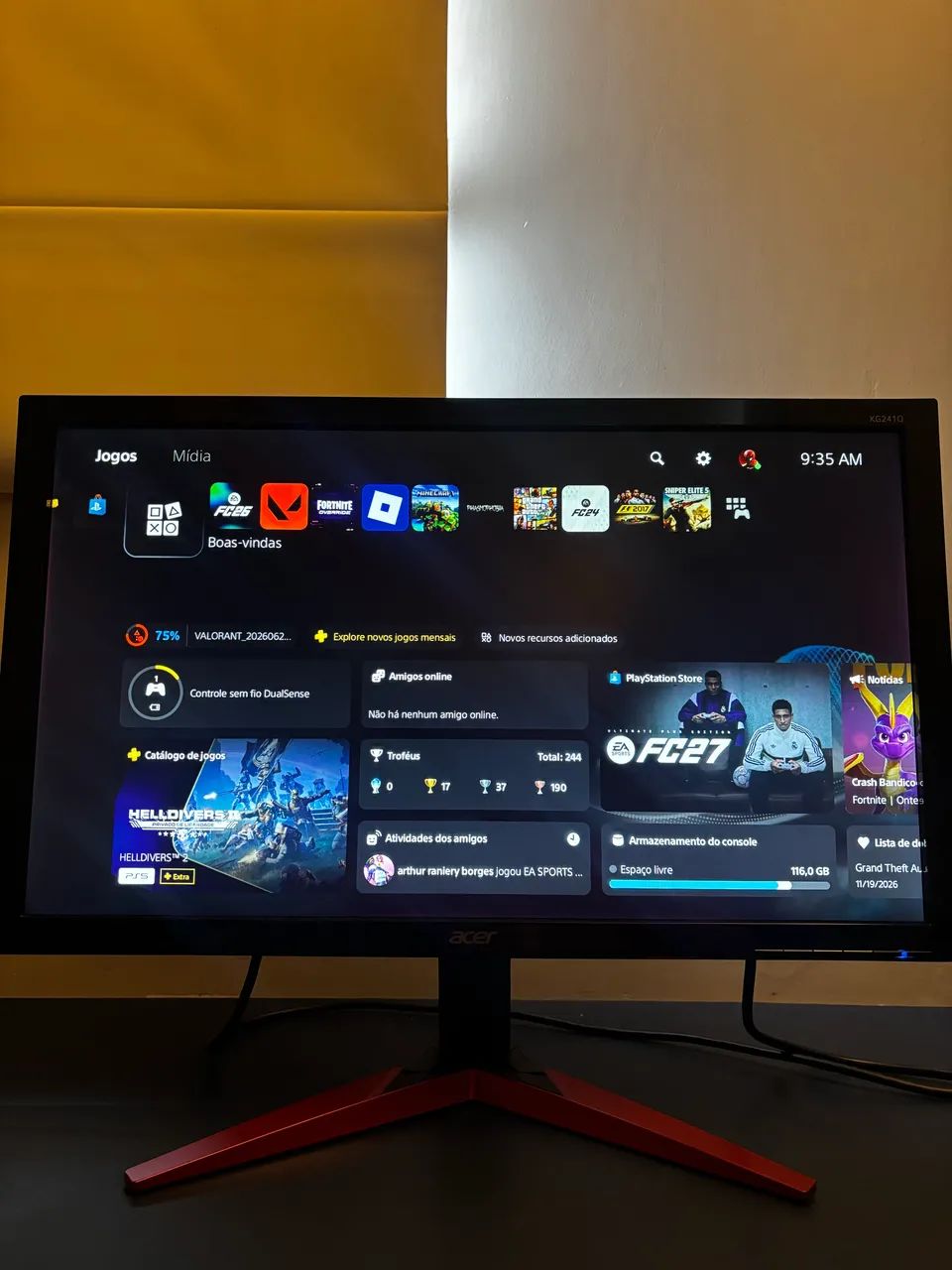 Monitor gamer Acer 24 polegadas 165 hz - Foto 2