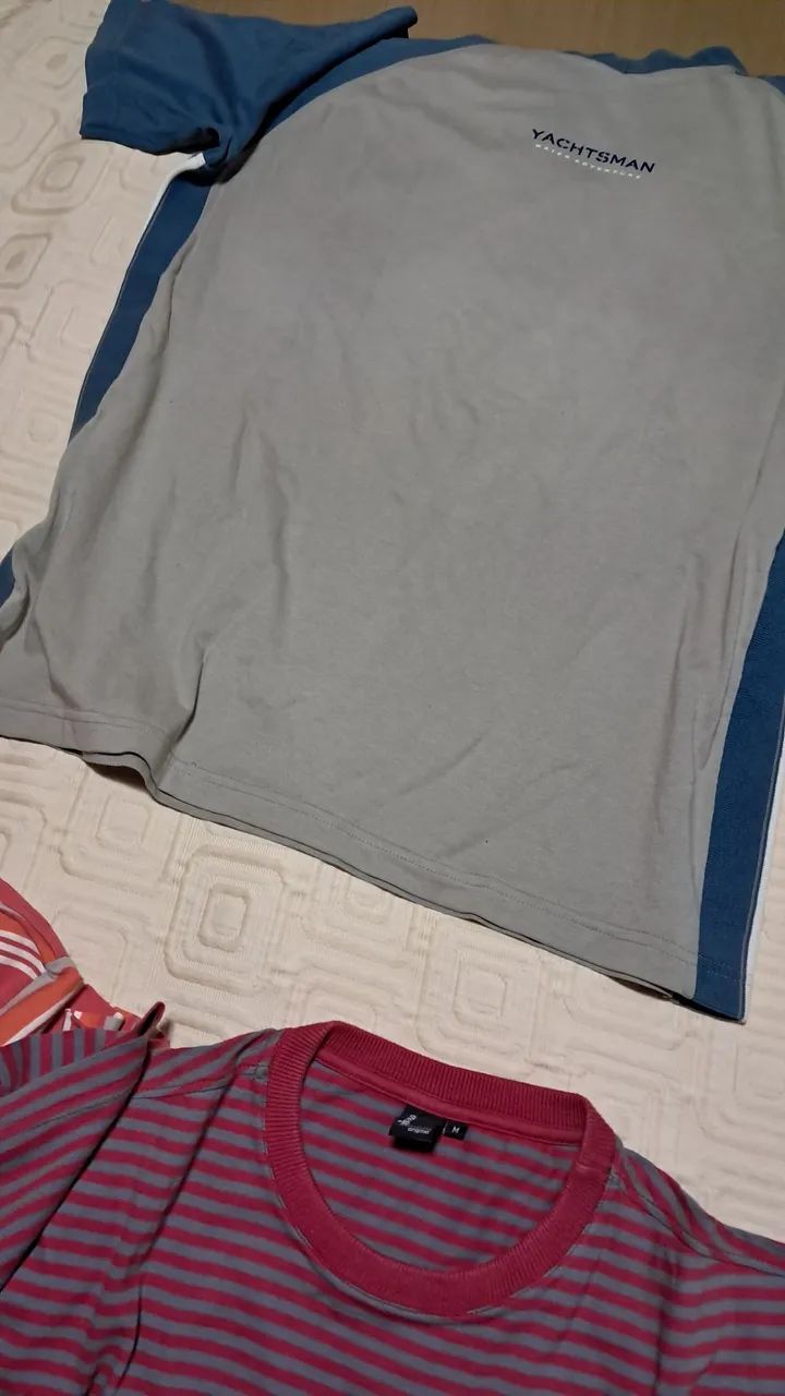 5 Camisetas de marcas tam gg e m em dinheiro  - Foto 4