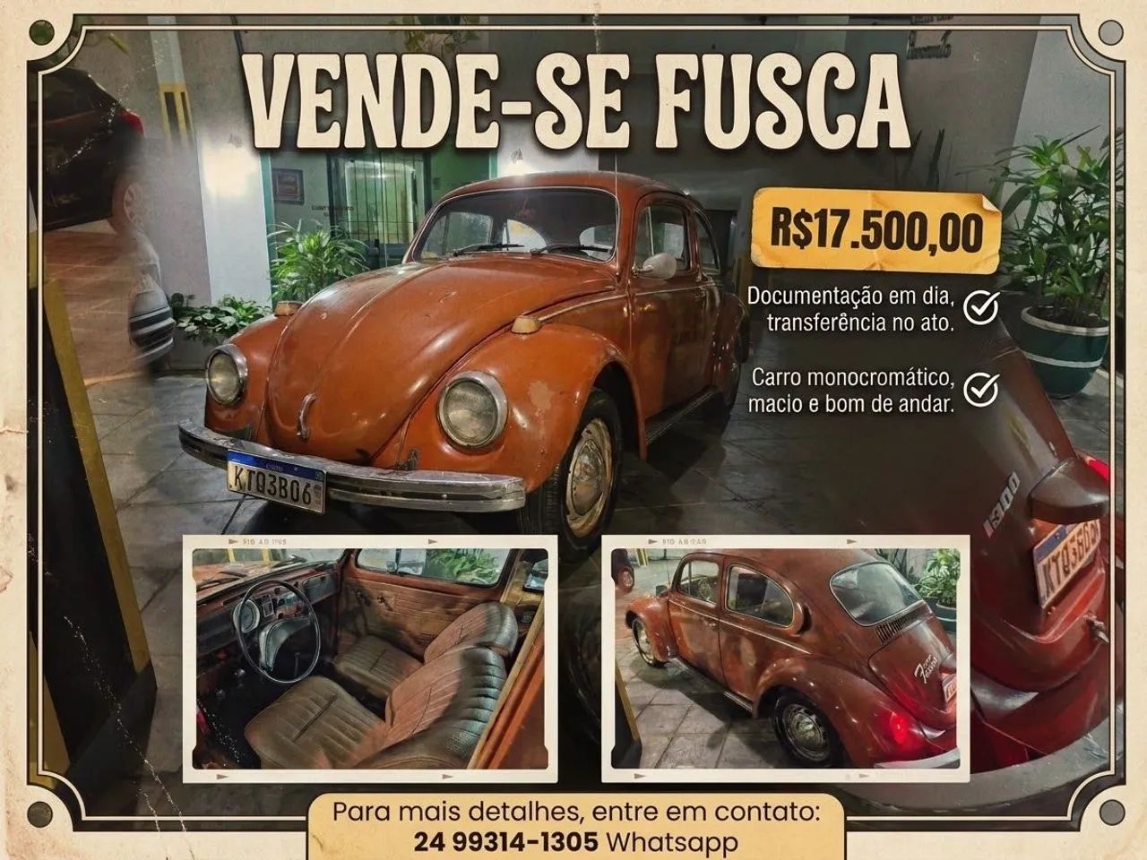 Fusca 1974 1300