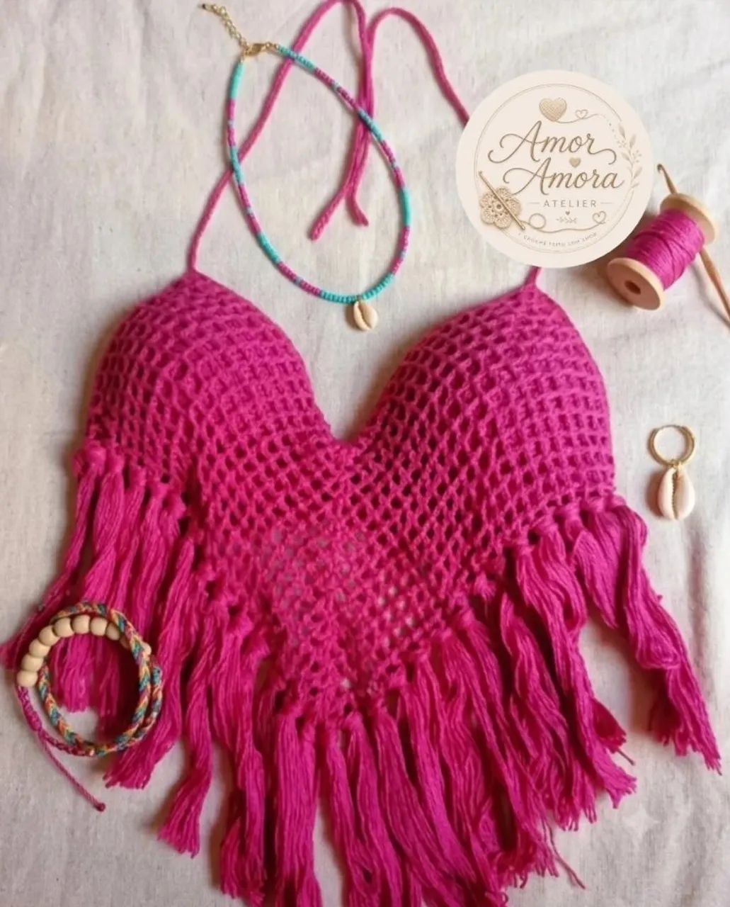 Croppeds e Biquínis em Crochê  - Foto 2