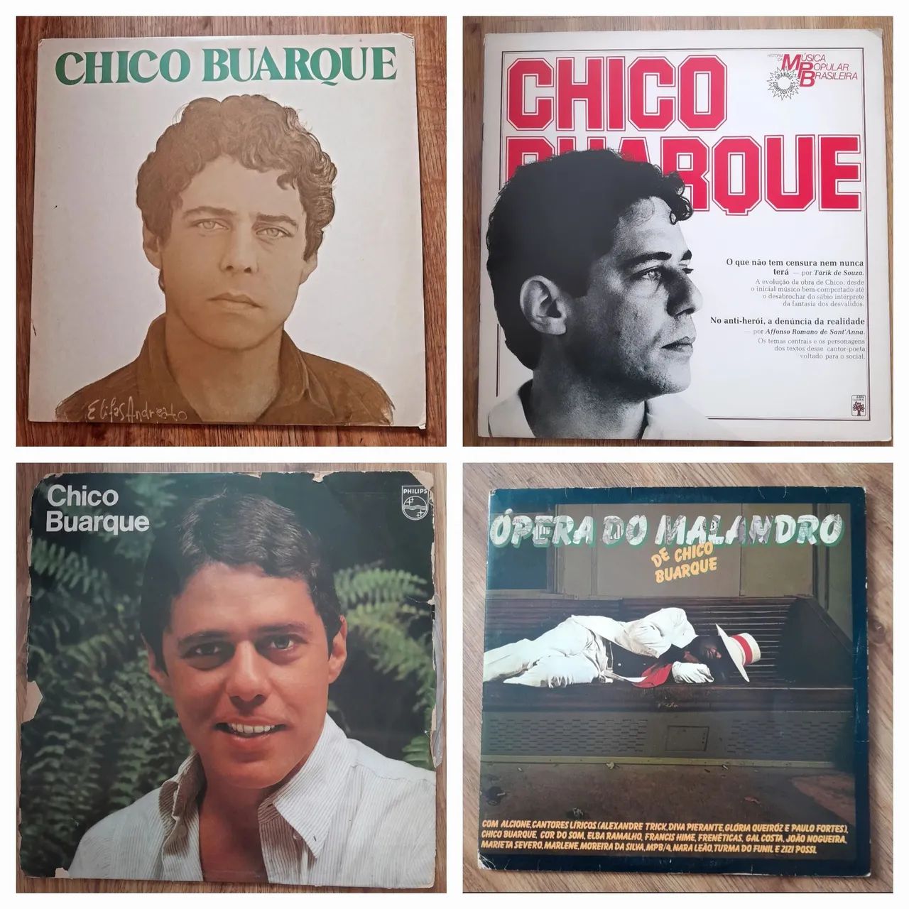  4 Vinis Lps Chico Buarque Colecionador. 