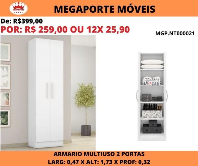 ARMÁRIO MULTIUSO 02 PORTAS