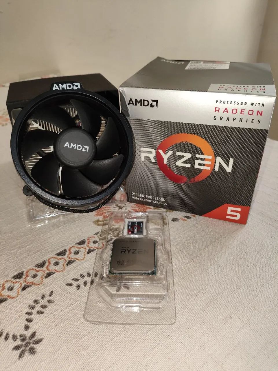 Processador Ryzen 5 3400G Completo | Caixa + Cooler Original