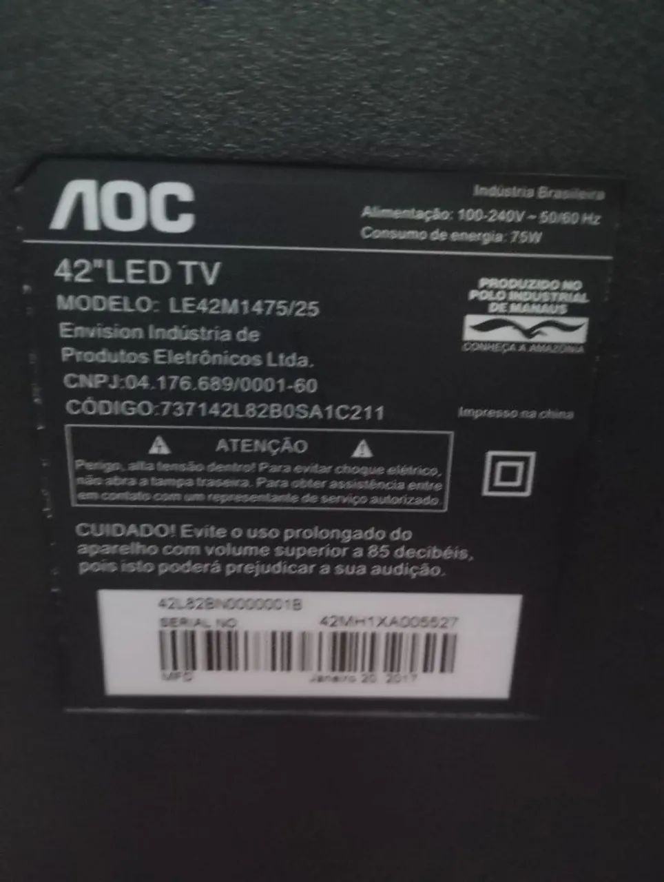 Tv AOC de LED 42 polegadas  - Foto 5