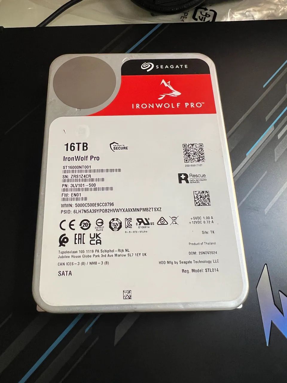 HD Seagate IronWolf Pro 16TB - Ideal para NAS e Servidores - Nunca usado
