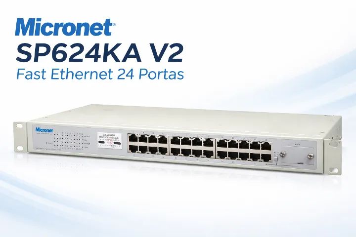 Switch Empresarial Micronet SP624KA V2 Fast Ethernet 24 portas