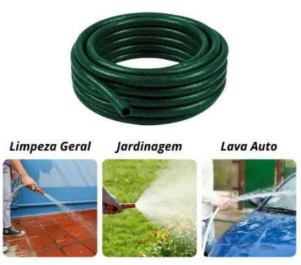 Mangueira para Jardim Trançada 7/16 Pol com 50m Com Engate Esguicho Force Line z1443 - Foto 6