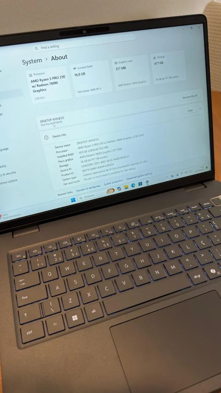 Notebook Dell Pro 14 PC14255 Ryzen 5 PRO 230 - Foto 2