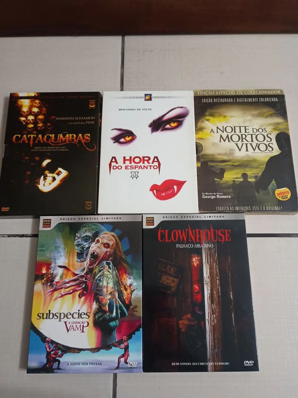 Dvd LER DESCRIÇÃO terror box mortos vivos olhos famintos hora do