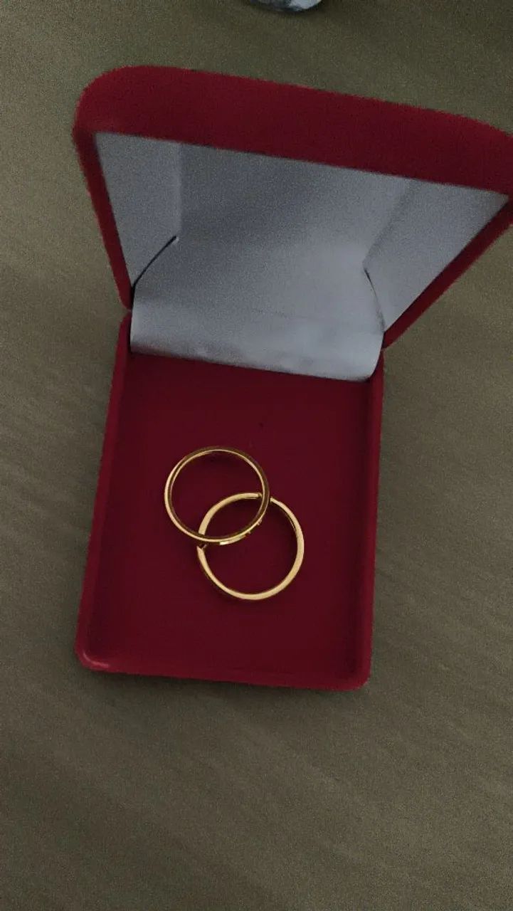 Par de Aliança Tungstênio Ouro - Foto 2