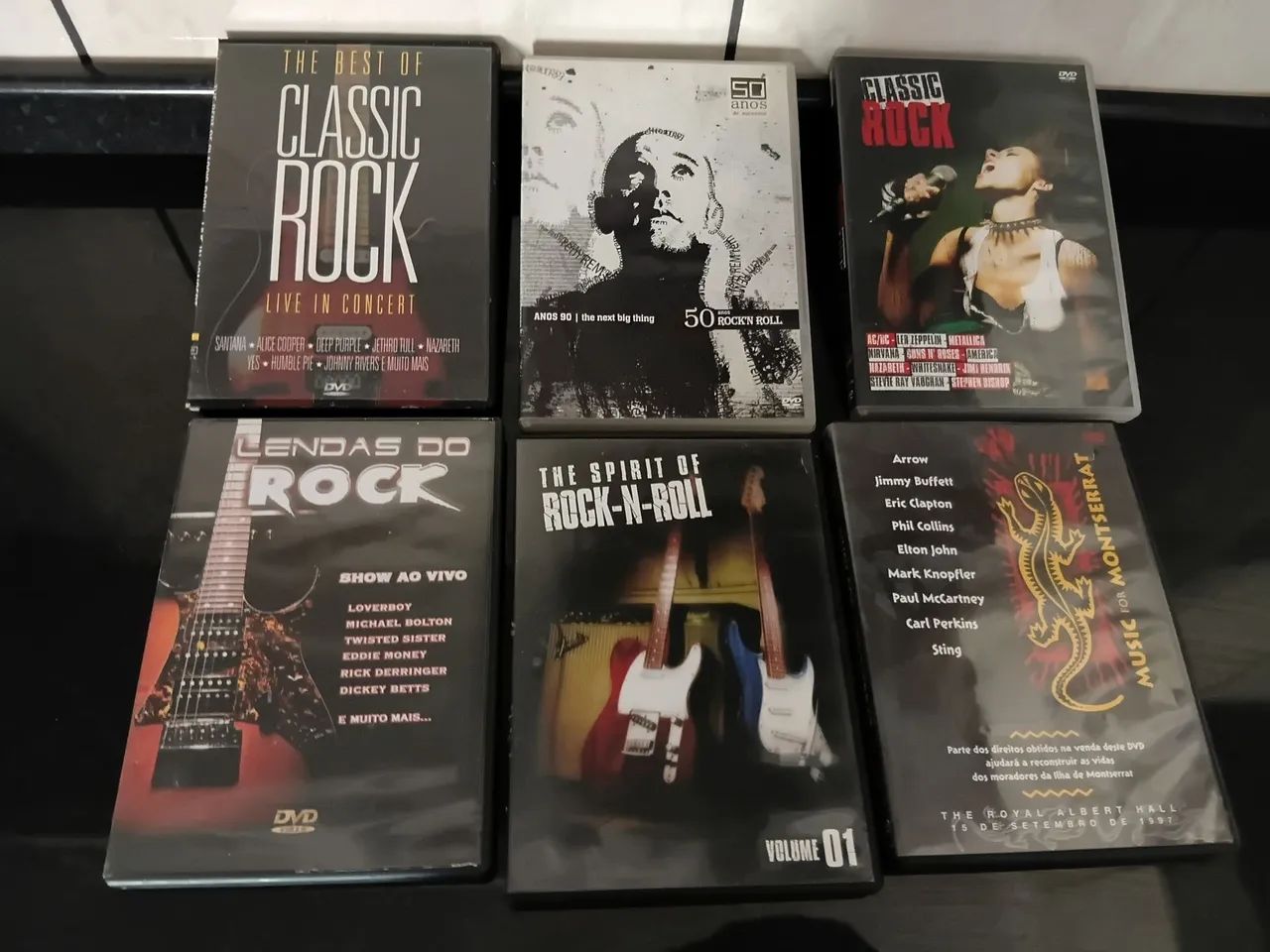 Coletâneas de rock em DVDs grandes nomes 