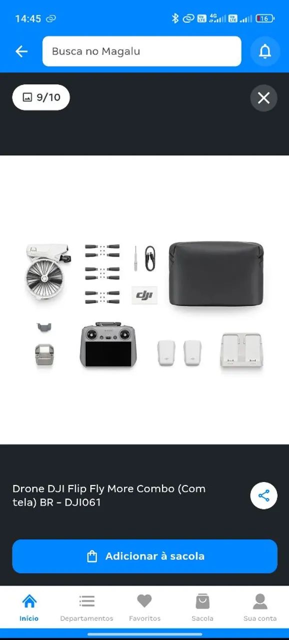 Vende-se drone dji Flip completo com  de tela e pouco uso 