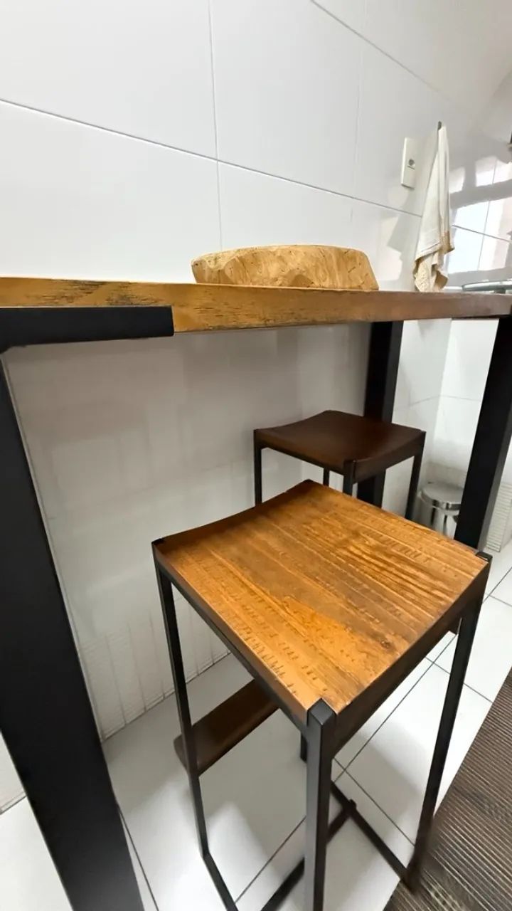 Renar Móveis | bancada + 2 banquetas altas - Foto 3