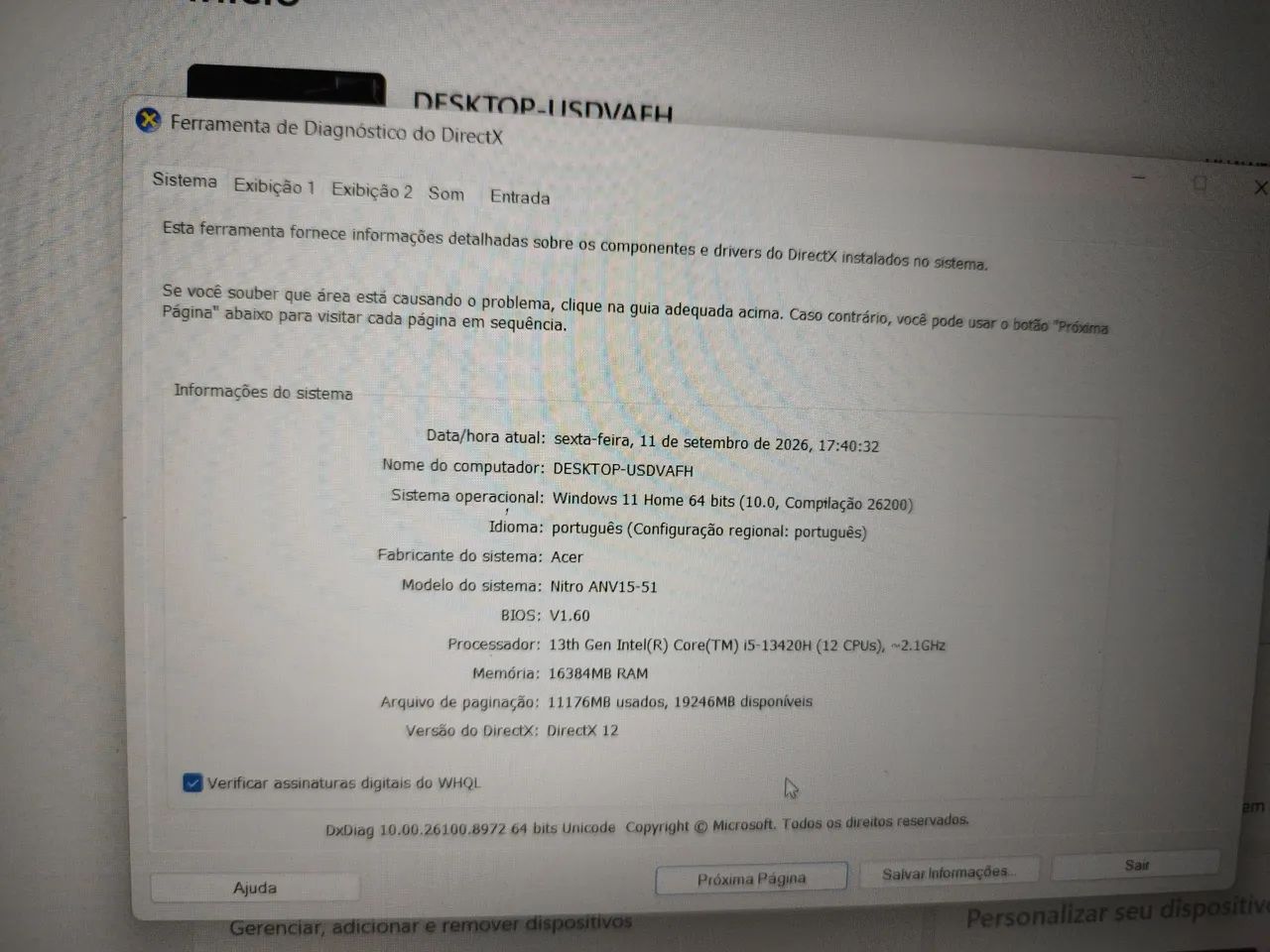 Notebook gamer Acer nitro V15 - Foto 5