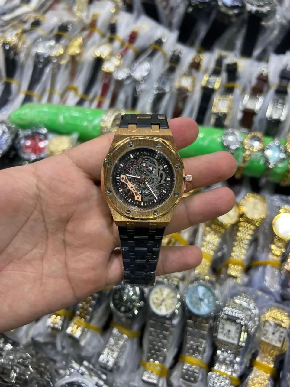 Relógio Estilo Kimbrel Oak Skeleton Aço Inoxidável  - Foto 2