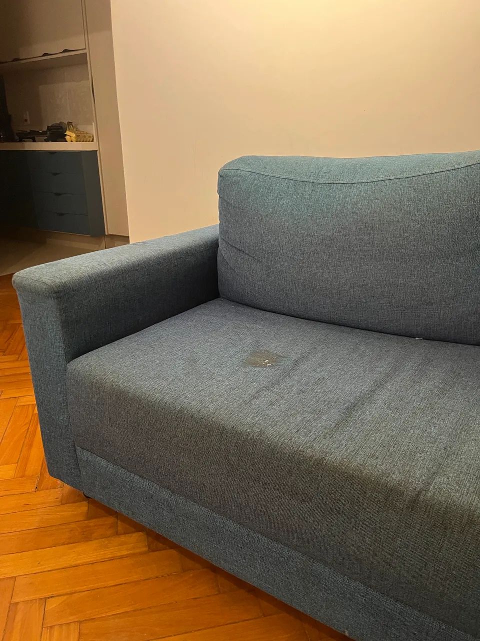 Sofá-Cama Tok Stok 3 Lugares Azul  - Foto 2