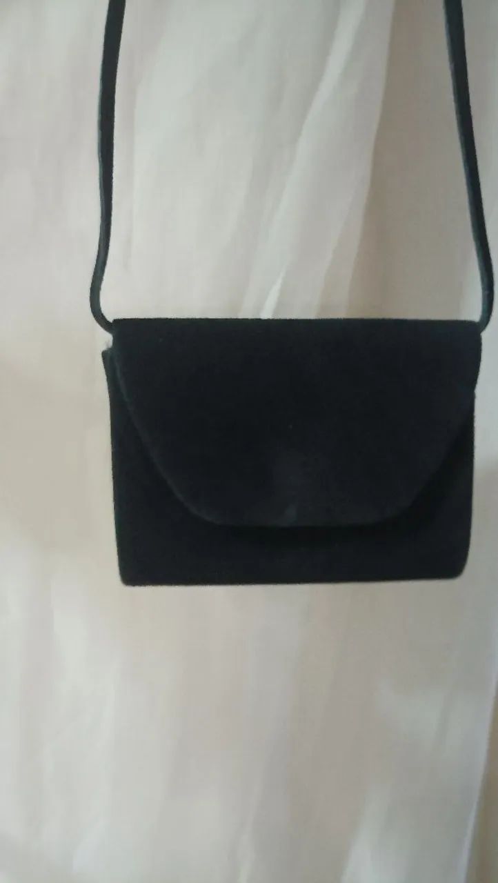 Bolsa de festa camurça preto 