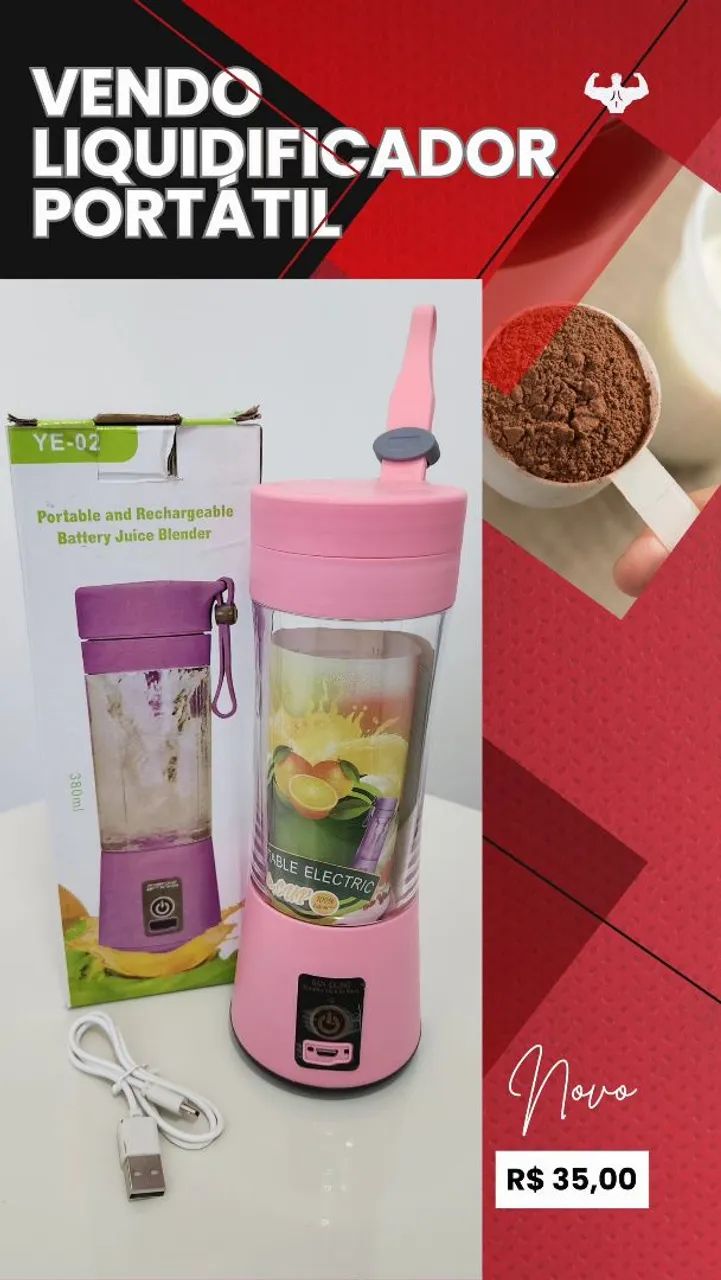 Liquidificador portátil a bateria 