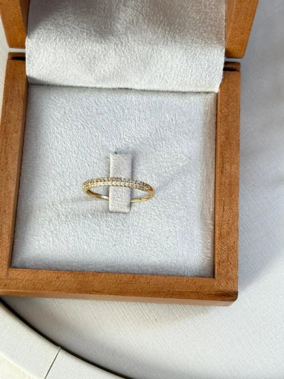 Meia Aliança em Ouro 18k - Foto 2