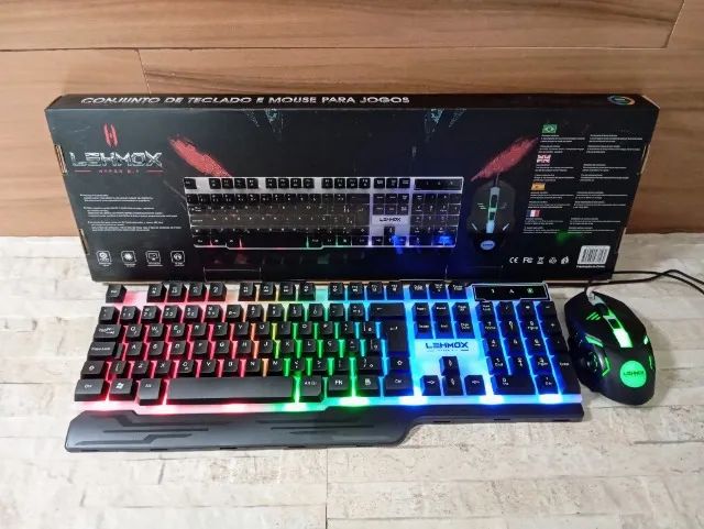 Kit Teclado e Mouse  Gamer Led Rgb Semi Mecânico - Foto 6