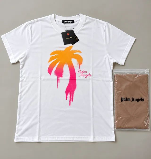 Camiseta Palm Angels Branca Estampada - Tamanho L - Nova