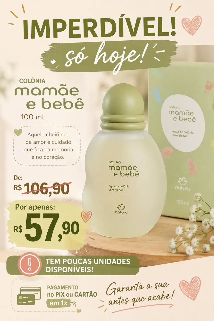 Colônia mamãe bebê 