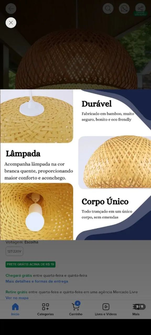 Vendo luminária  - Foto 3