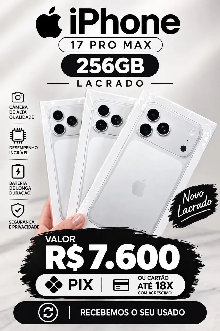 IPHONE 17 PRO MAX 256 LACRADO 7600$