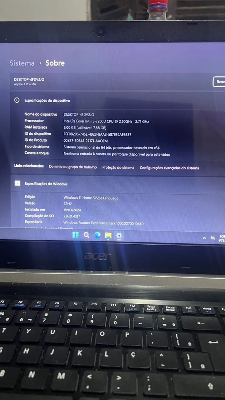Notebook Acer aspire 5