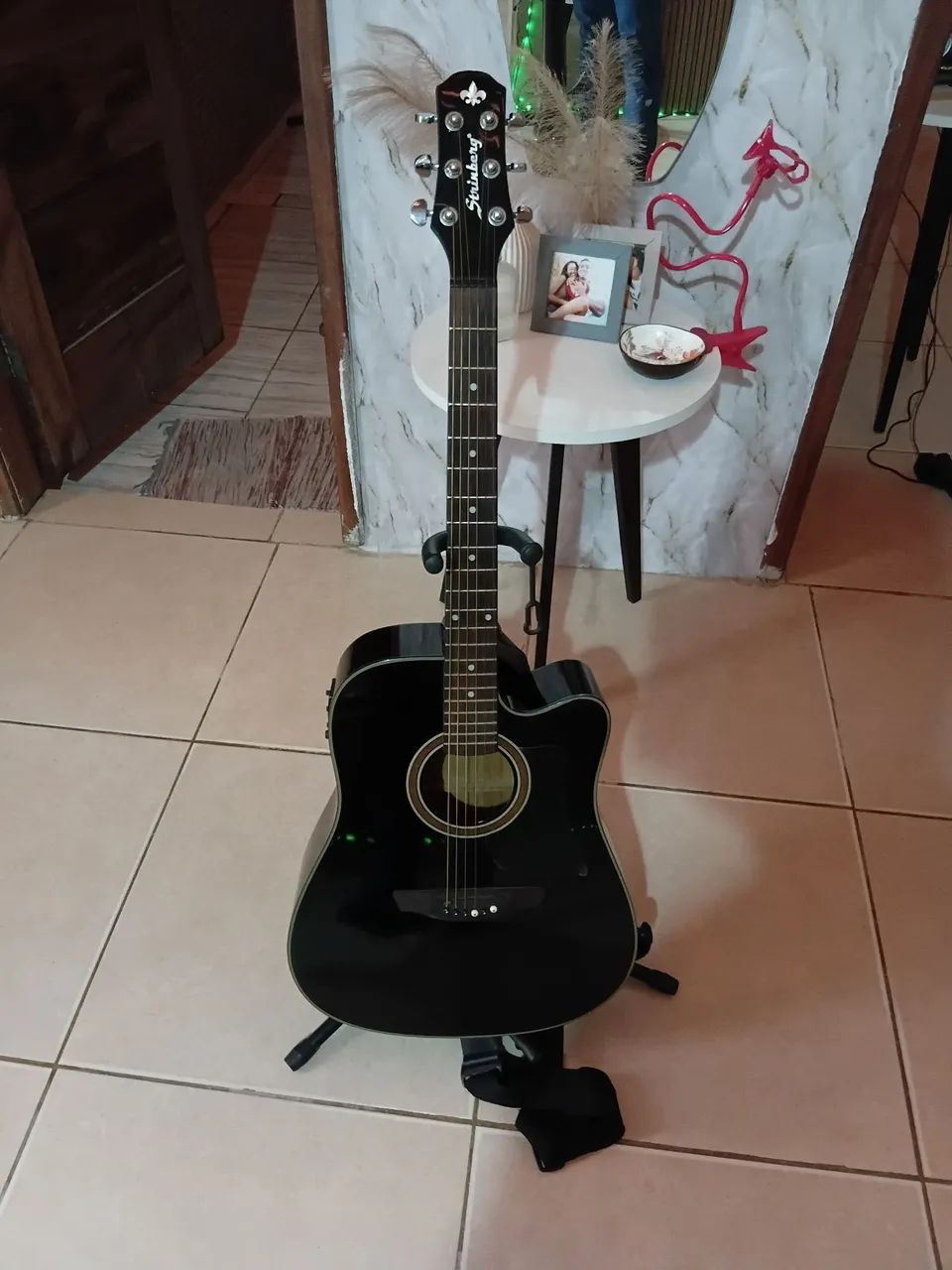 Violao strinberg cordas de aço e afinador 