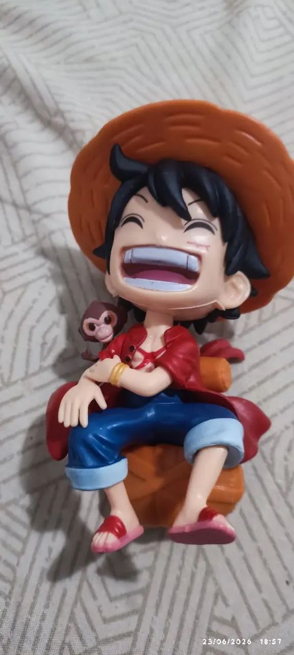 Kit 2 Action Figures One Piece - Luffy e Sanji Cozinheiro (Estilo Chibi Mini) - Foto 4