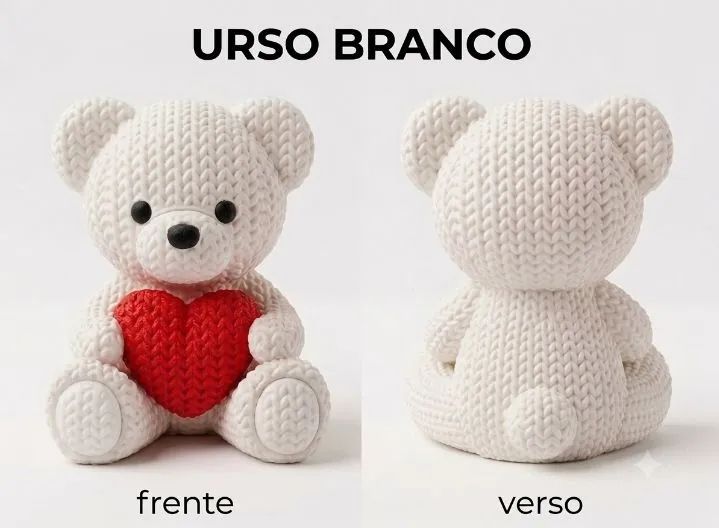 Ursinhos de coração 3D  - Foto 3