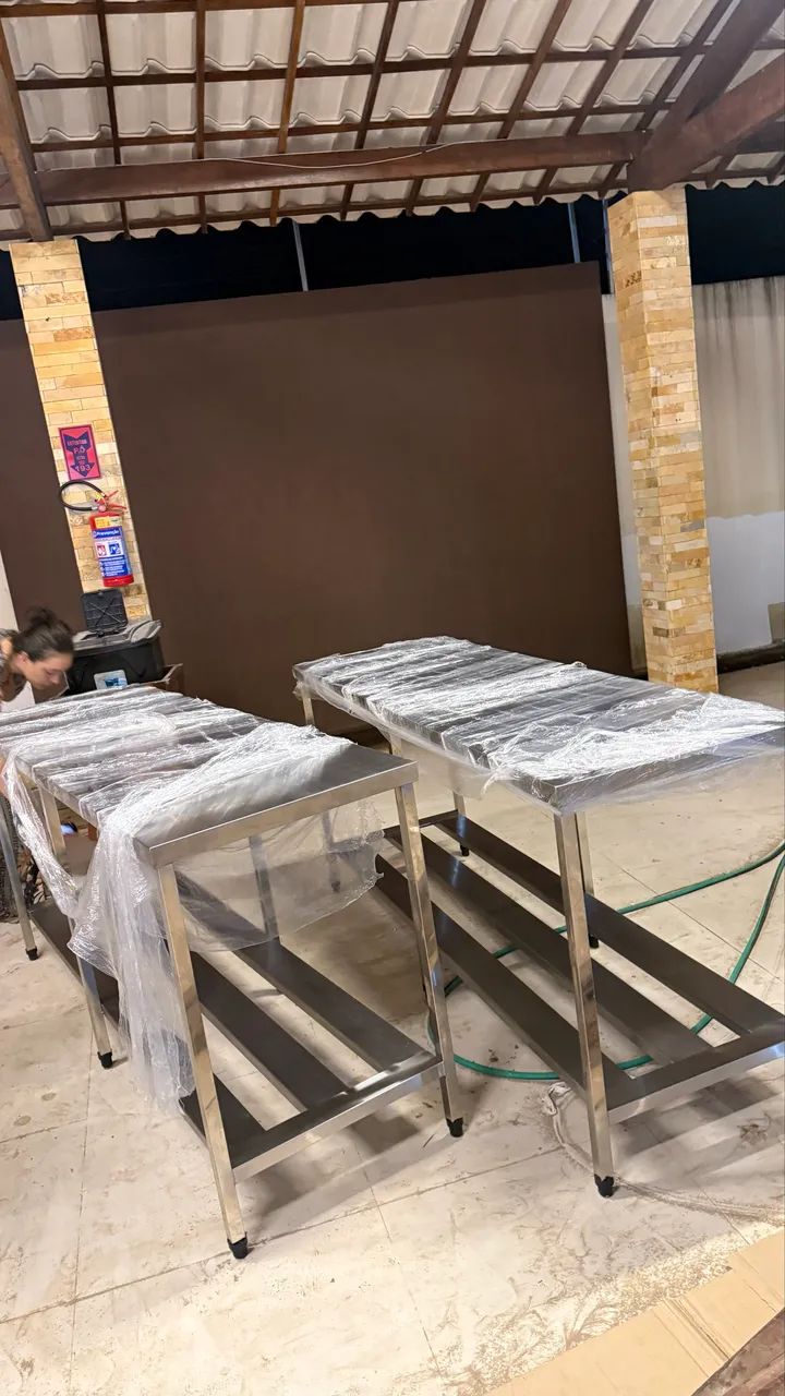 Mesas de inox 1.90x60
