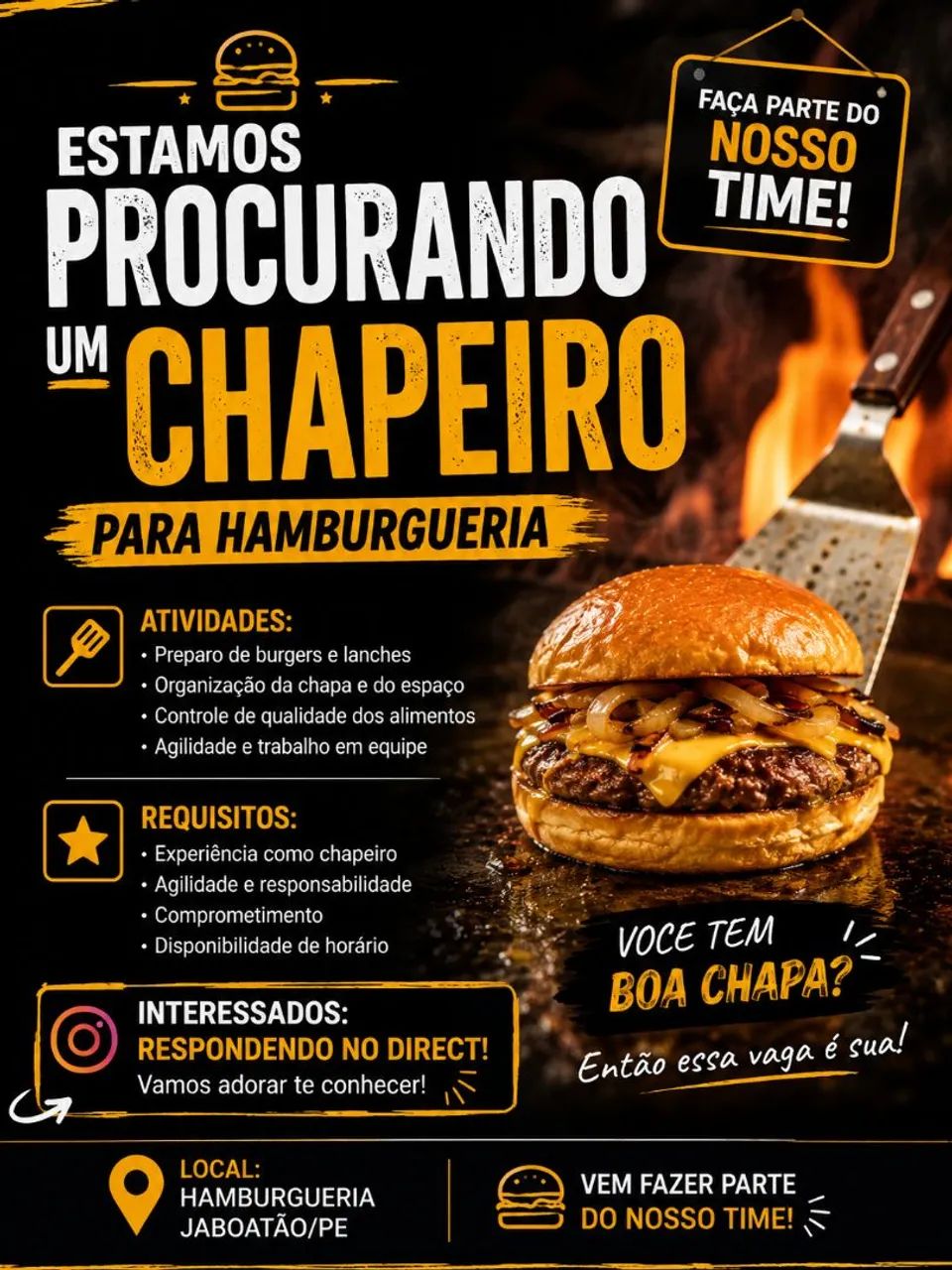 Vaga de chapeiro 
